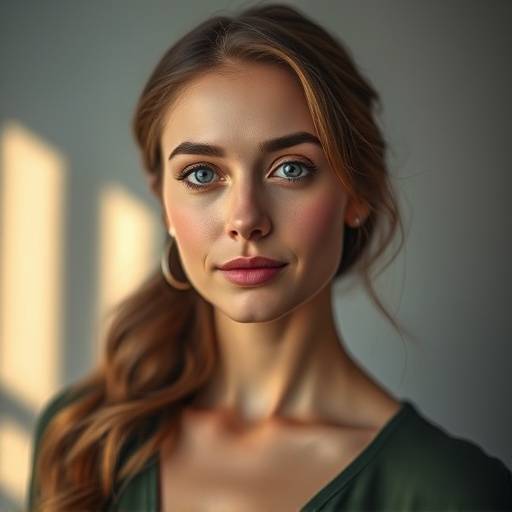 Professionele portretfoto van een vrouw met zachte belichting